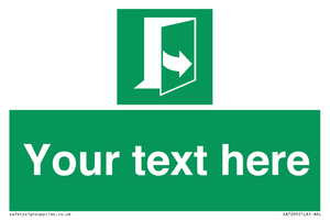 Custom sign safe condition door opens pulling left hand side